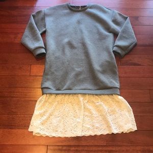 👗Zara top/skirt look midi dress